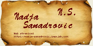 Nadja Sanadrović vizit kartica